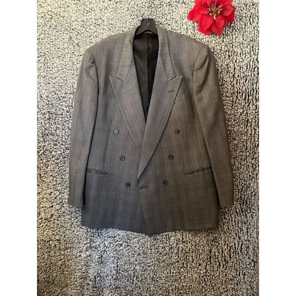 Vintage Nino Cerruti Men's Gray Wool Blazer Size L Formal 1 Piece - Picture 10 of 16